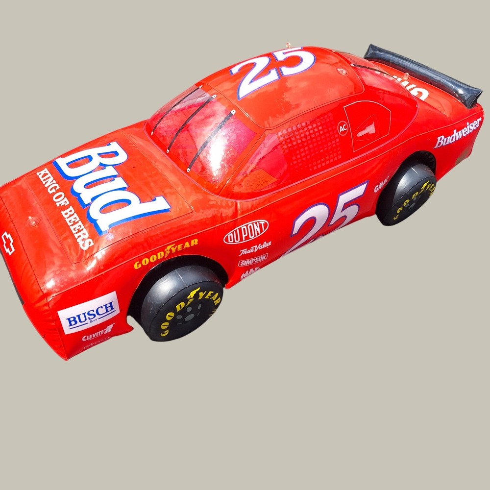 Vintage 1990s Budweiser NASCAR #25 Inflatable Car Advertising Display 41 inch